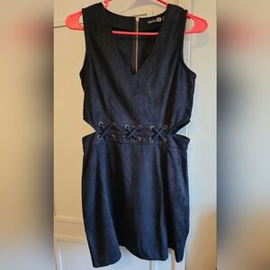 Black Suede Shift/Bodycon Dress